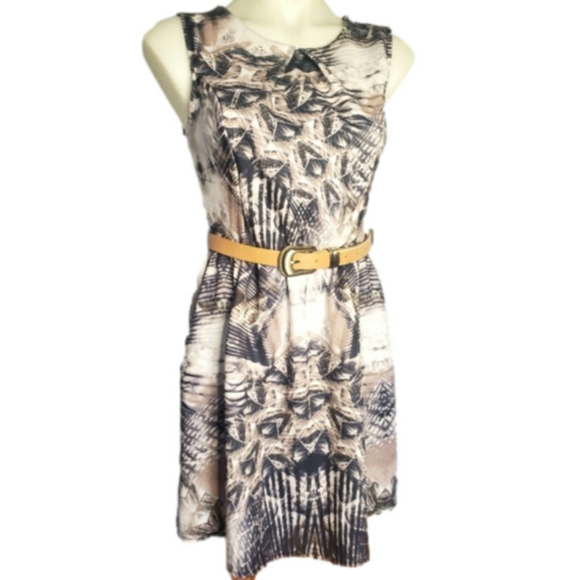 QED London diamond snake print dress *No Belt, Just For styling* - Picture 2 of 9